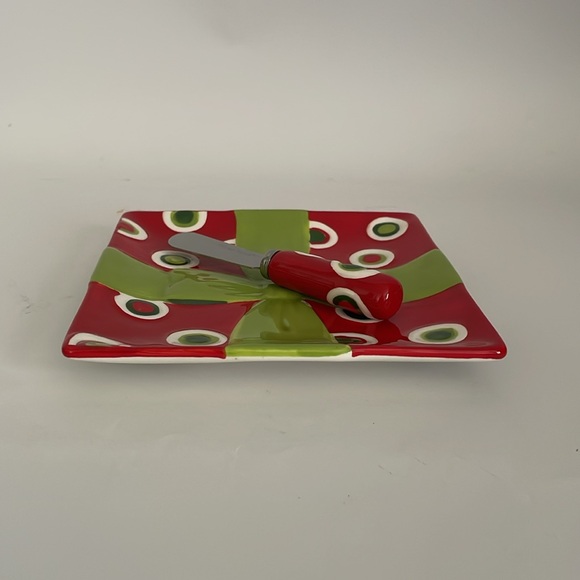 Fitz And Floyd Holiday Cheer Snack Plate & Spreader Macy’s Exclusive 🎁 🆕️ - Picture 13 of 17